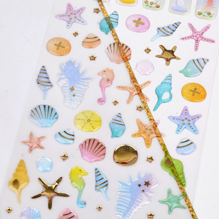 Golden trim epoxy stickers