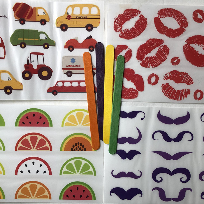 Rub on stickers