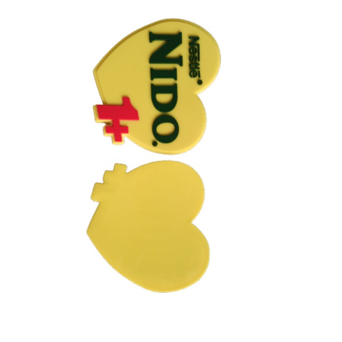 OEM rubber heart shape coaster