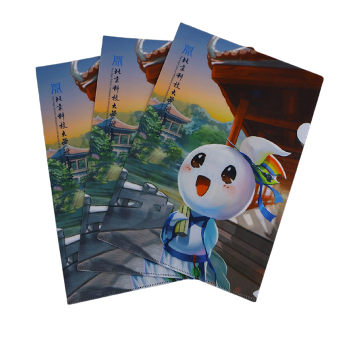 L shape PP file folder